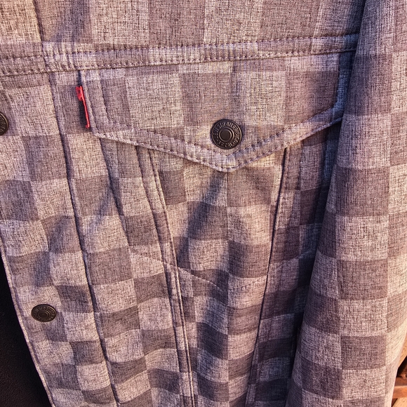 Levi's Black and Gray Checkered Men's Jacket - Picture 3 of 6